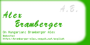 alex bramberger business card